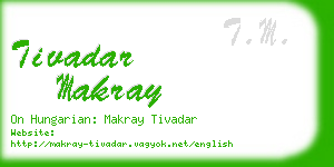 tivadar makray business card